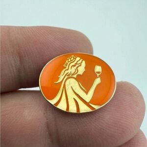 WSET orange lapel pin